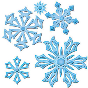 Blue snowflake clipart free