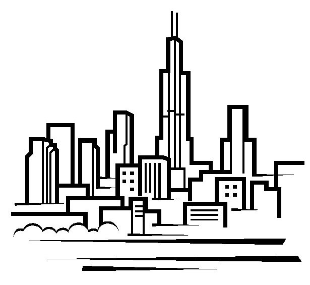 Chicago skyline clip art