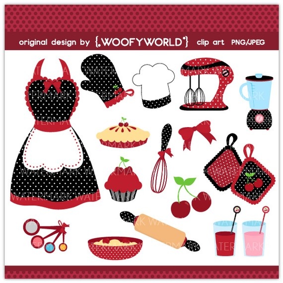 clip art kitchen and food