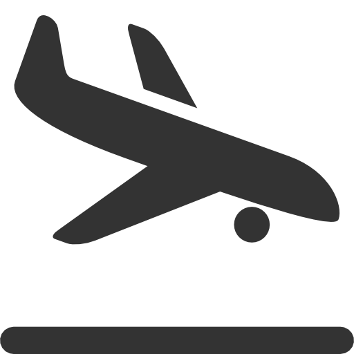 plane landing clipart