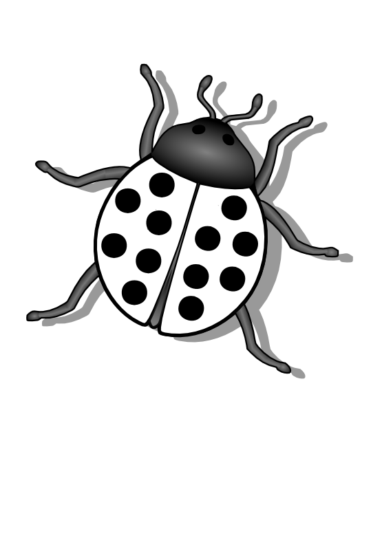 Bug clipart black and white