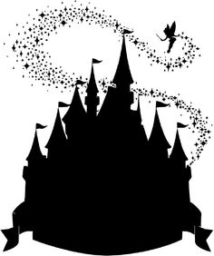 Cinderella castle silhouette clip art