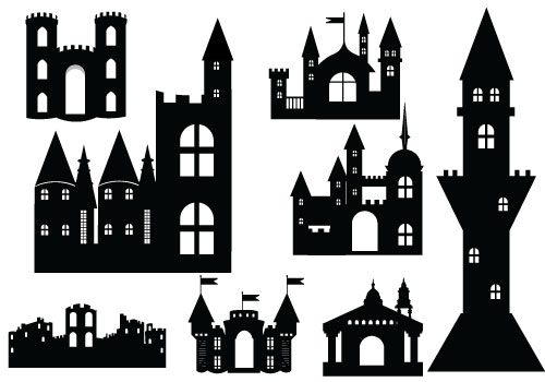 Free Medieval Castle Silhouette, Download Free Medieval Castle ...