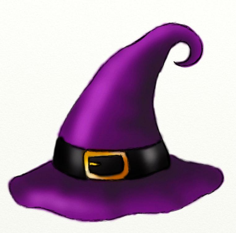 purple witch hat clipart - Clip Art Library