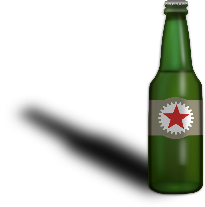 Green Beer Bottle Clipart