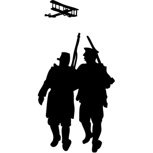 World War I silhouette clipart, cliparts of World War I silhouette