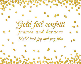 Confetti clipart border free gold
