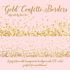 Gold Confetti Borders
