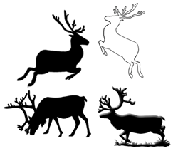Reindeer Cliparts Side