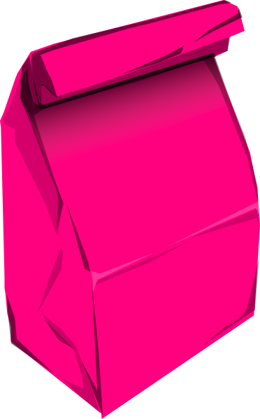 Pink white lunch bag clipart