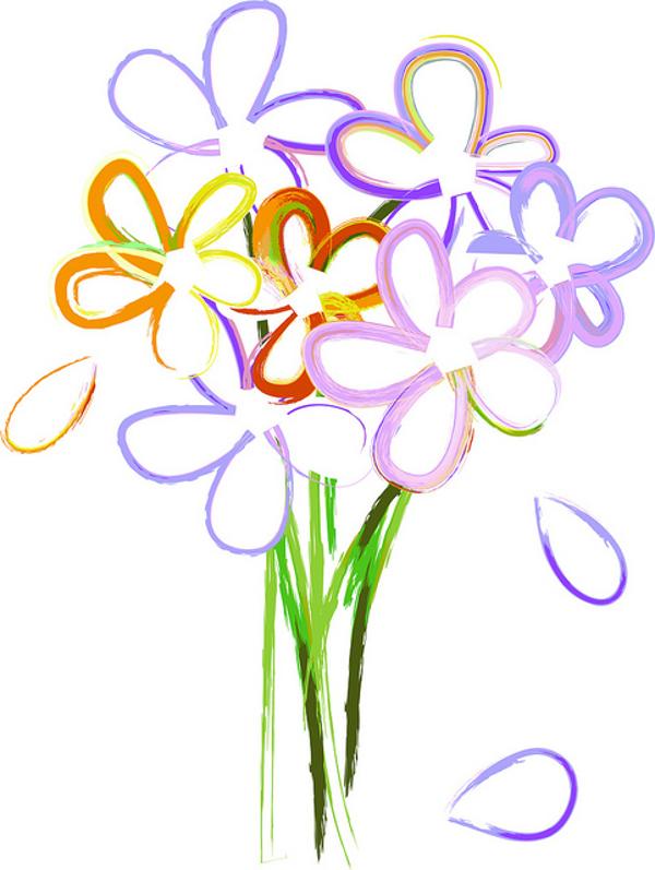 no electronic devices clipart flowers