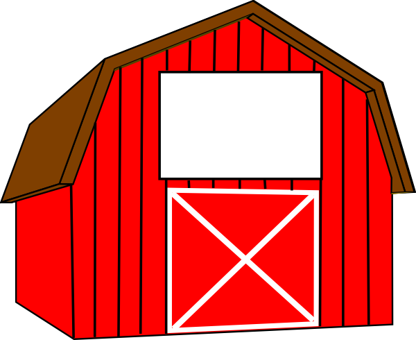 Red Barn Outline Clipart 
