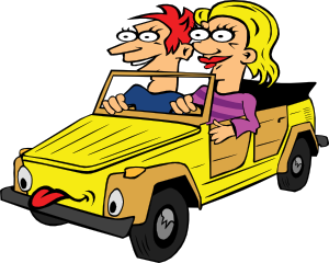 Woman Driving Cliparts