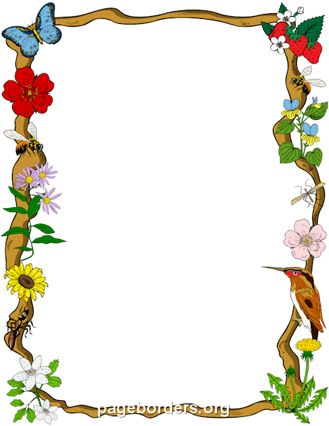 Free Spring Borders: Clip Art, Page Borders, and Vector Graphics 