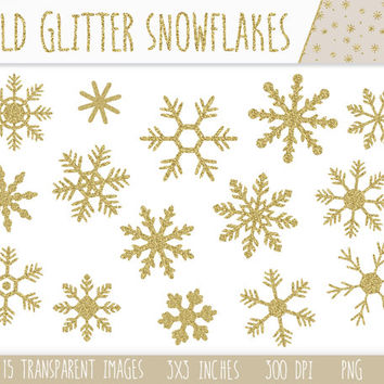 Snowflake Cliparts Gold