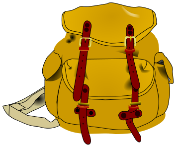 Camping bag clipart