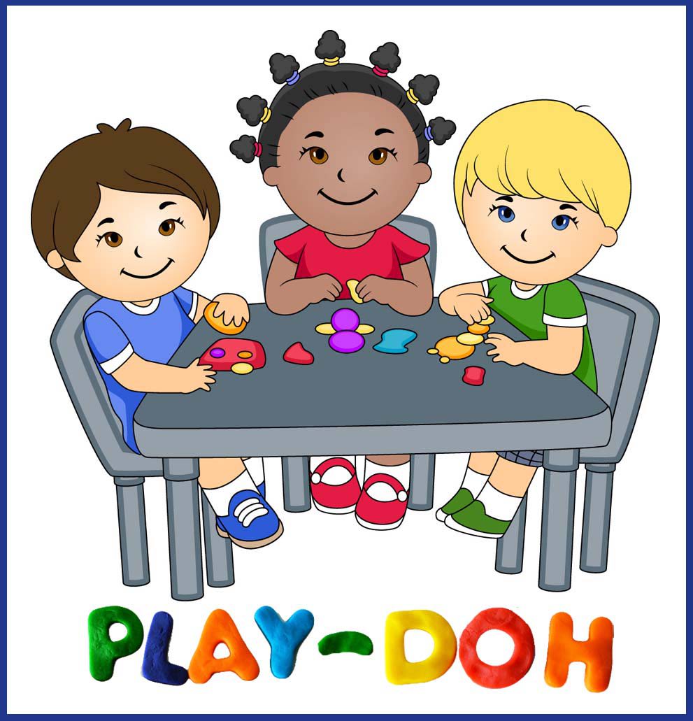 School Kids Clip Art Playing With Playdough Clipart Free Transparent ...