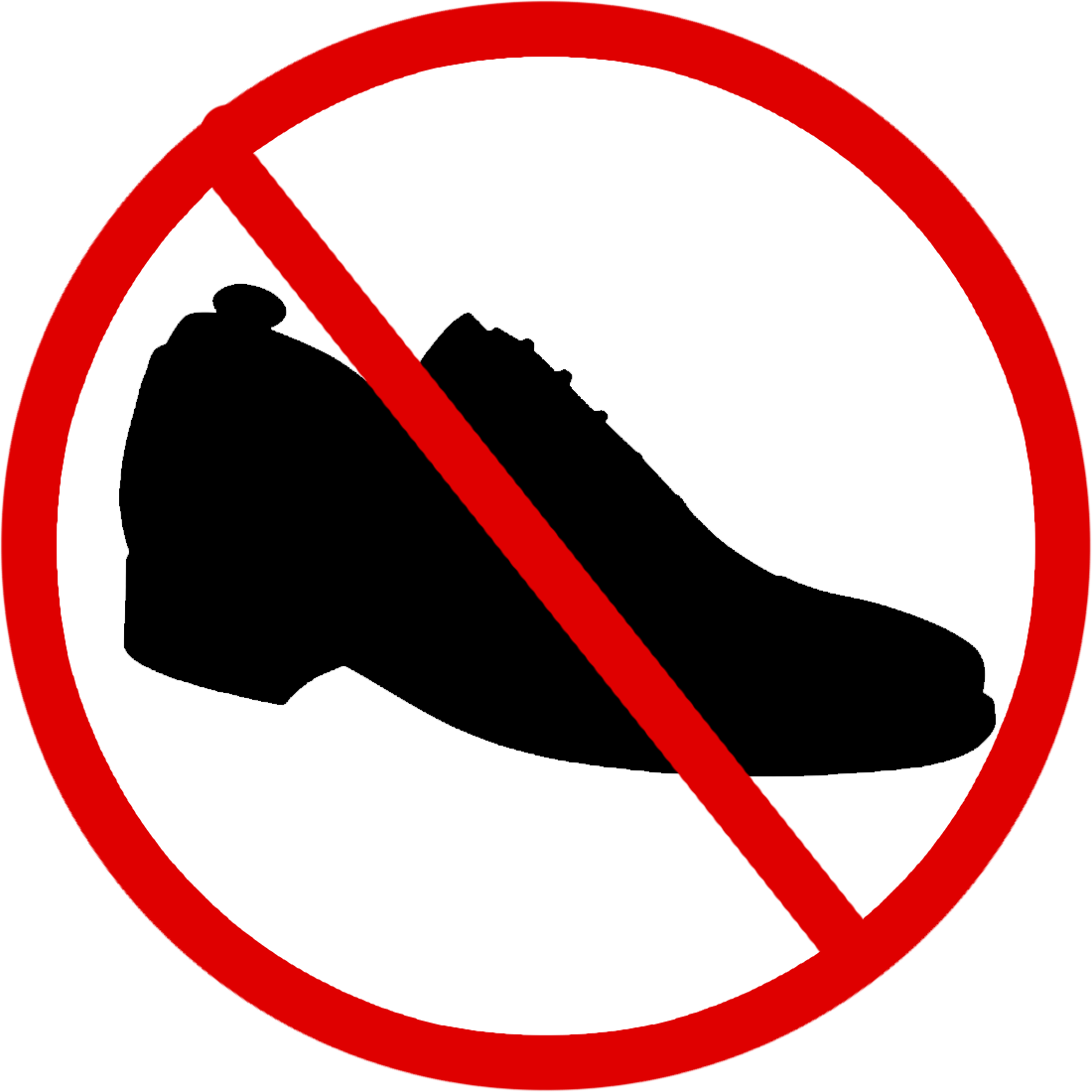 В обуви запрещено. Сменная обувь. Знак перечеркнутая обувь. Знак без обуви.