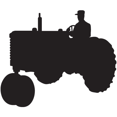 John deere tractor clipart black and white