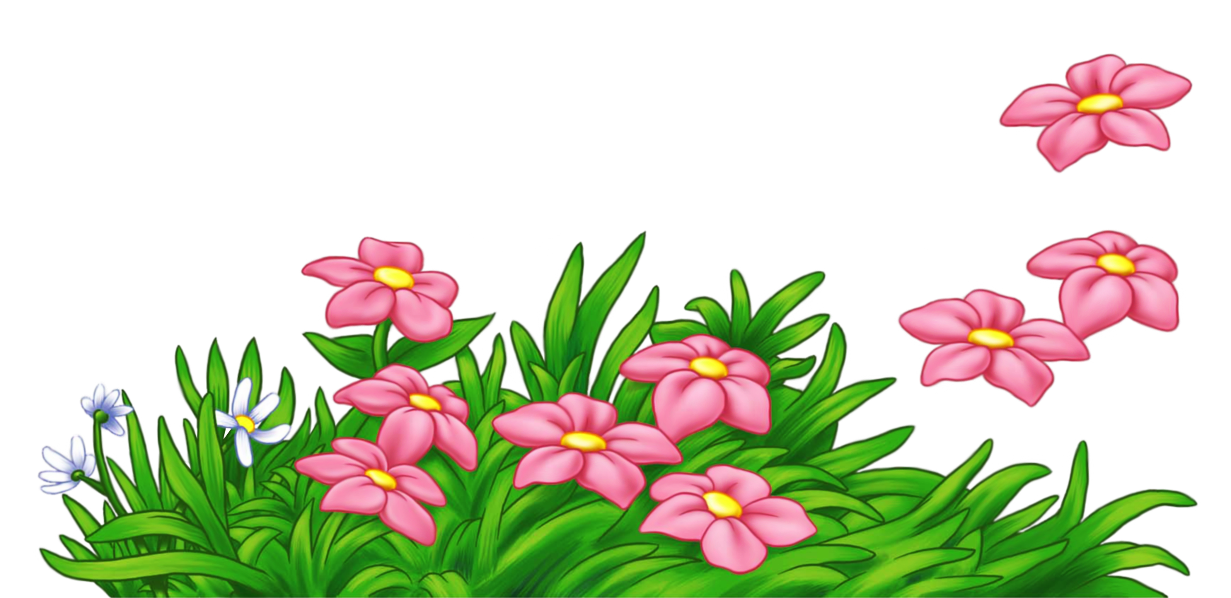 Flowers With Grass Clip Art Clip Art Library