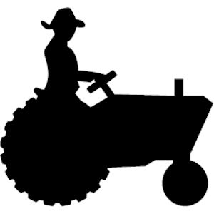 Sillioette Tractor Clipart 
