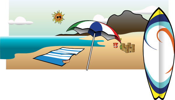 Animated On The Beach Hut Clipart