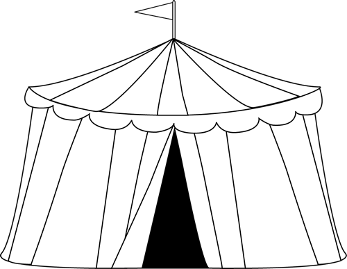Carnival tent black and white clipart – bkmn
