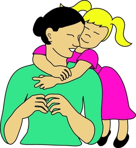 Mother Hug Cliparts
