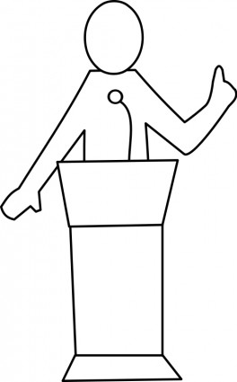 speaking clipart black and white