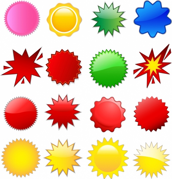 Retro Starburst Cliparts