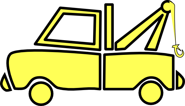 Tow truck clipart outline
