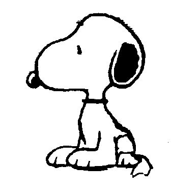 Free Snoopy Clip Art black and white