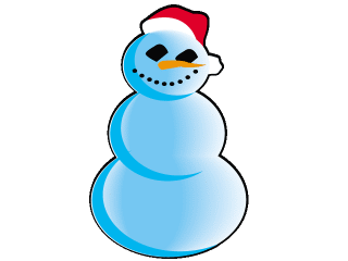 Surfing Snowman Cliparts