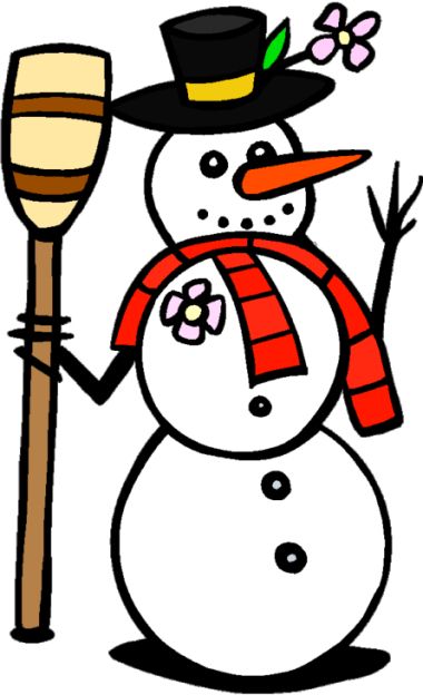 Surfing Snowman Cliparts