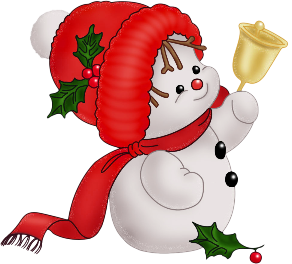 Surfing Snowman Cliparts