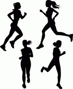 female runner silhouette clip art