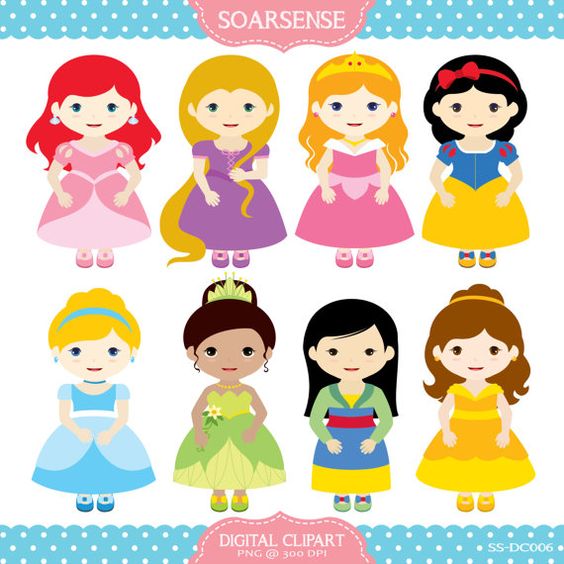 Disney Princess Clipart by soarsense, $5.00
