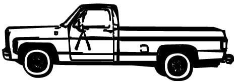 Pickup Truck Clipart Black And White