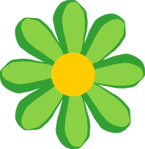 Green flower clip art