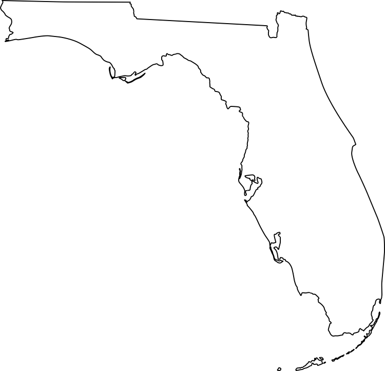 Florida keys outline clipart