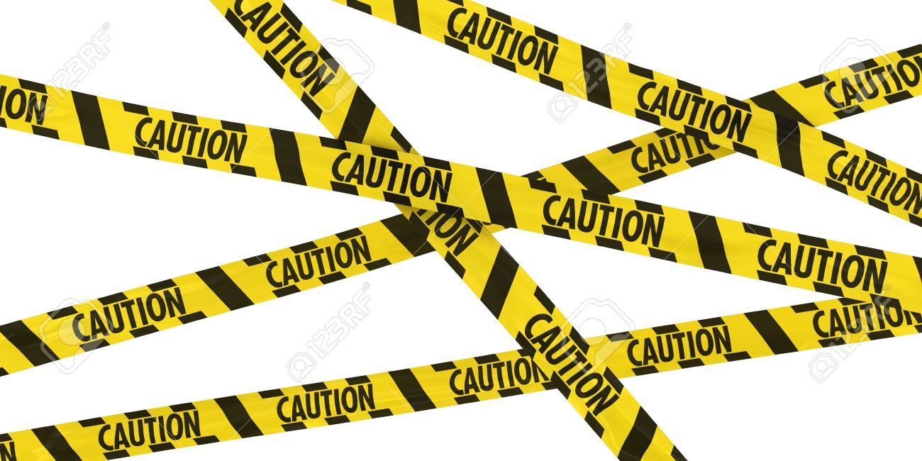 Caution tape clipart black and white
