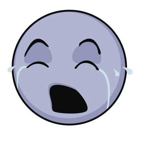 Yellow sad face clipart