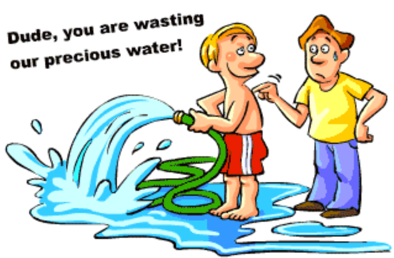 people saving water clipart