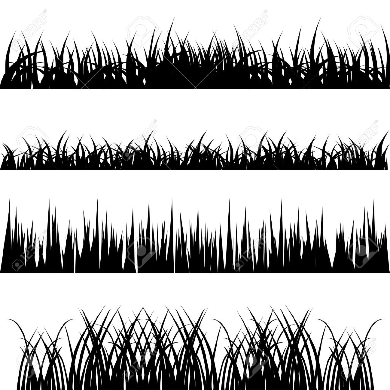 Grass clipart silhouette