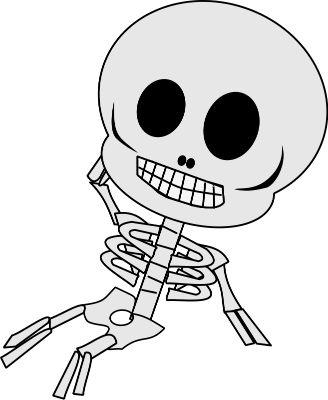 Three Skeletons Cliparts