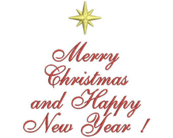 Merry christmas and happy holidays clipart transparent