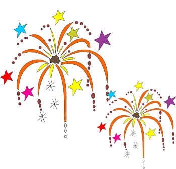 Colorful Firework Cliparts