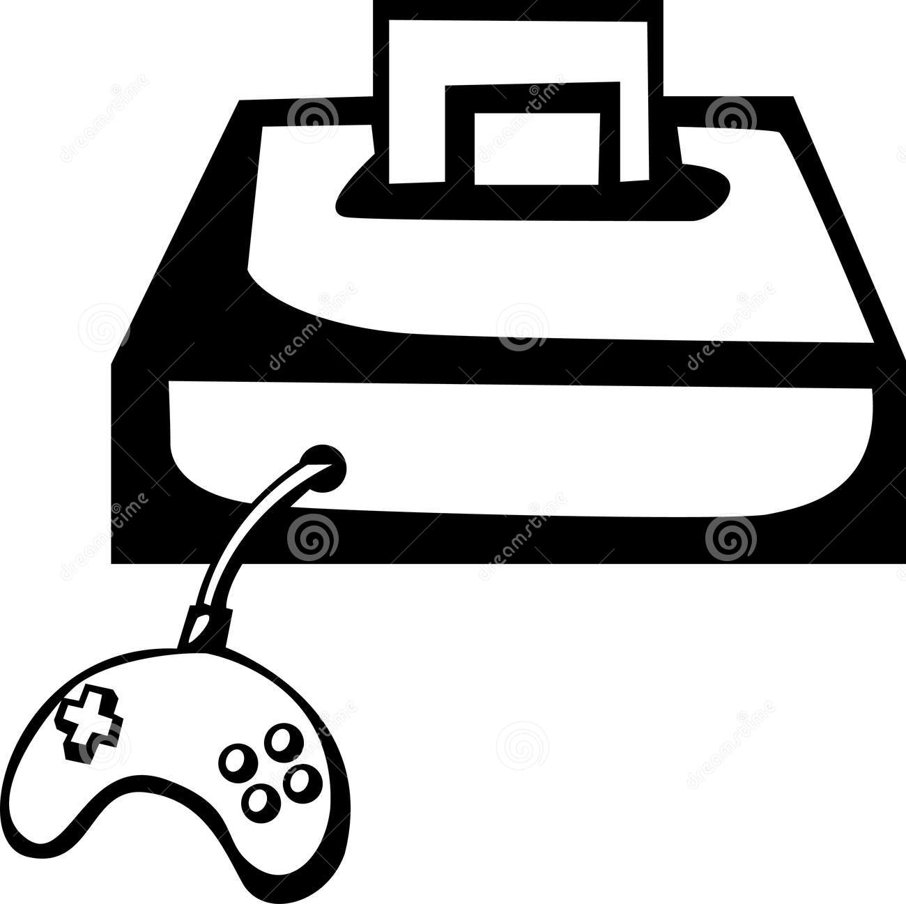 Games clipart black and white