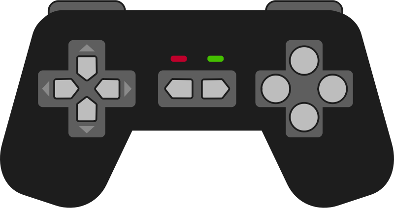 Game controller clipart black background