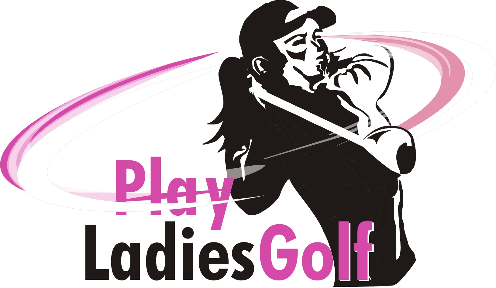 Girl Golfing Cliparts